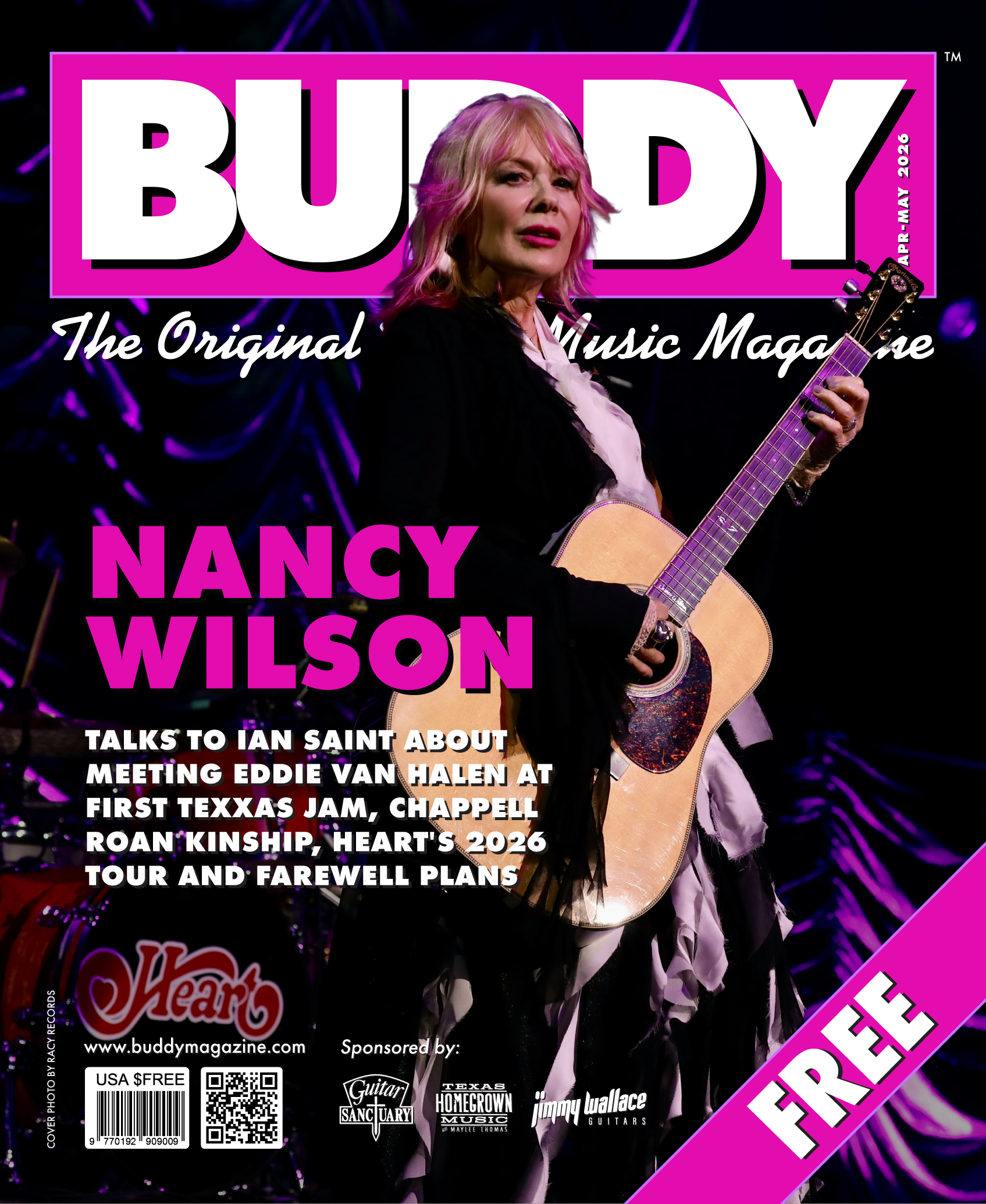Nancy Wilson 2026 Buddy Magazine cover story